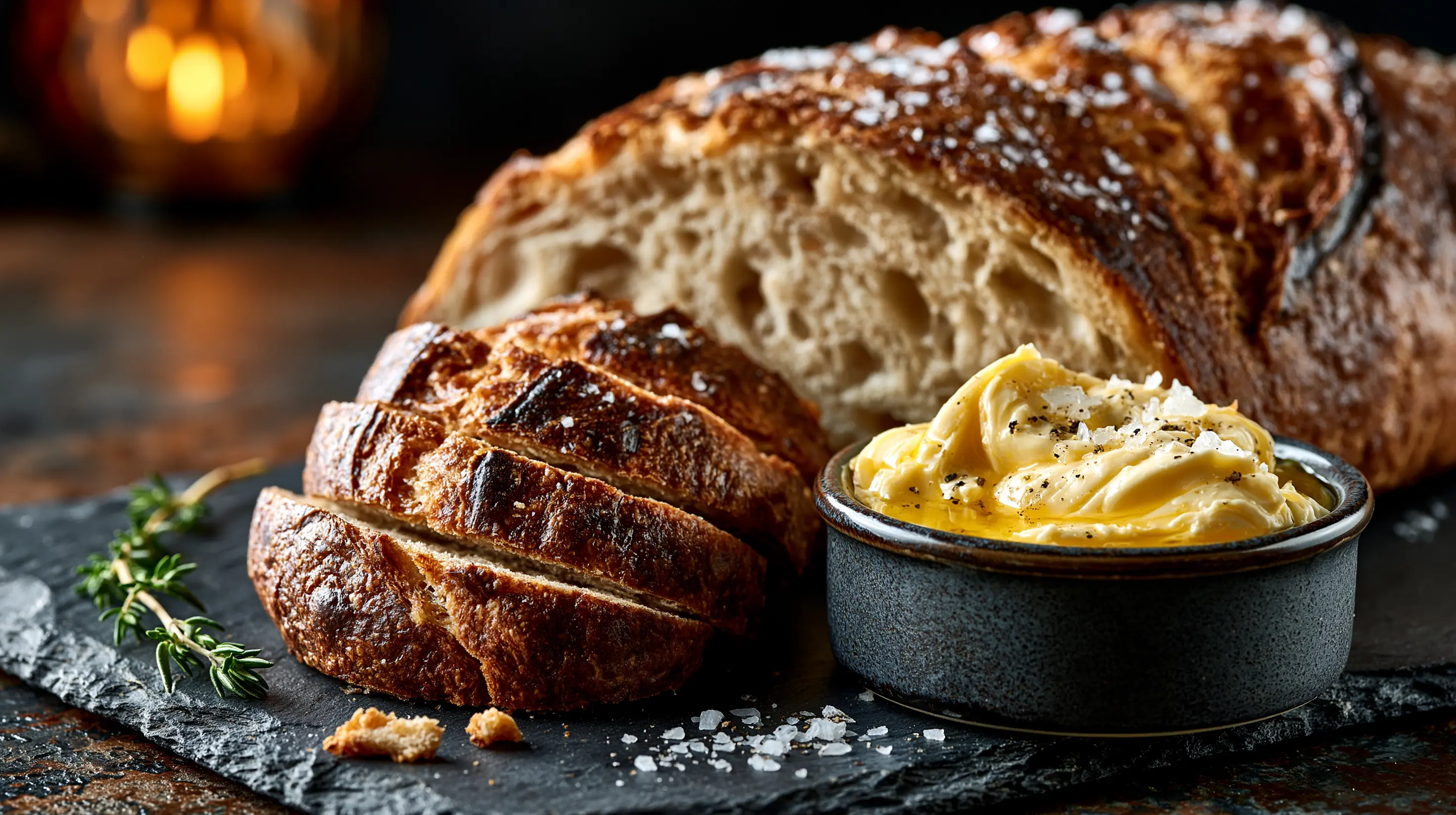 Bread service with cultured butter