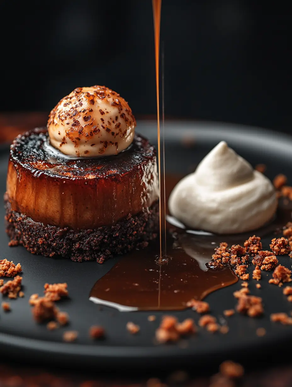 Burnt caramel tart